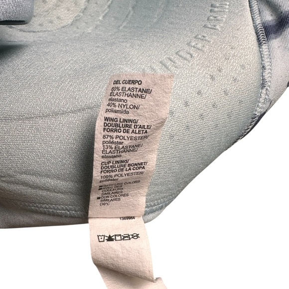 Under Armour 1X Blue Infinity High Printed Sports Bra - Picture 10 of 10